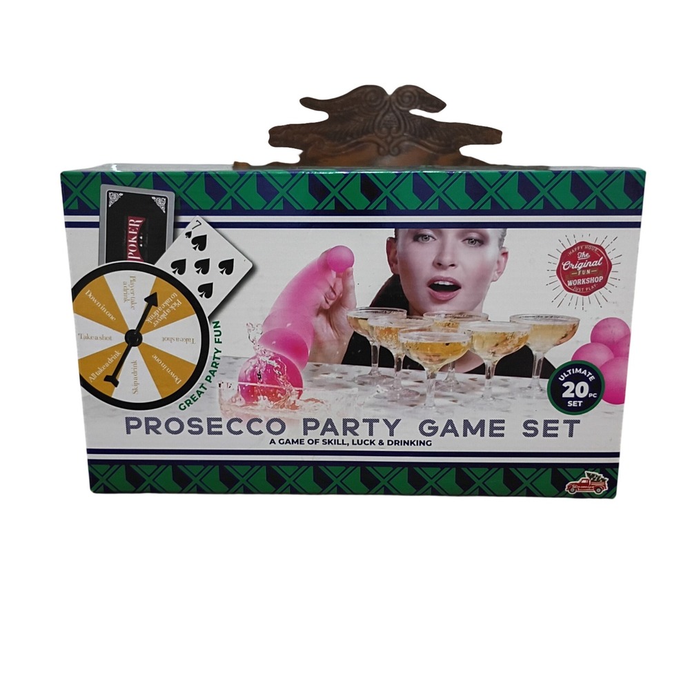 Prosecco Party Game Set The Original Fun Workshop 20 Piece Drinking Game Kit